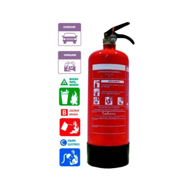 Kit Doméstico 5: Manta Ignífuga + Extintor polivalente ABC + Detector de Humos. - Imagen 3